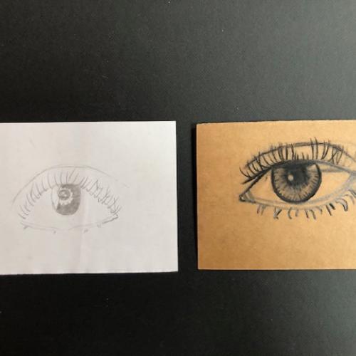 Augen gezeichnet
