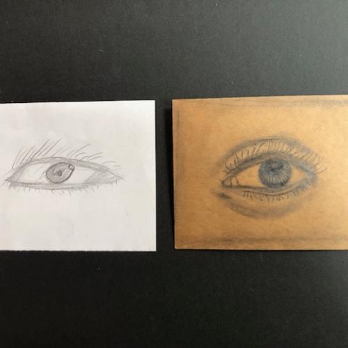 Augen gezeichnet