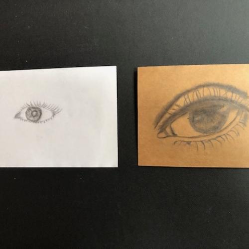 Augen gezeichnet
