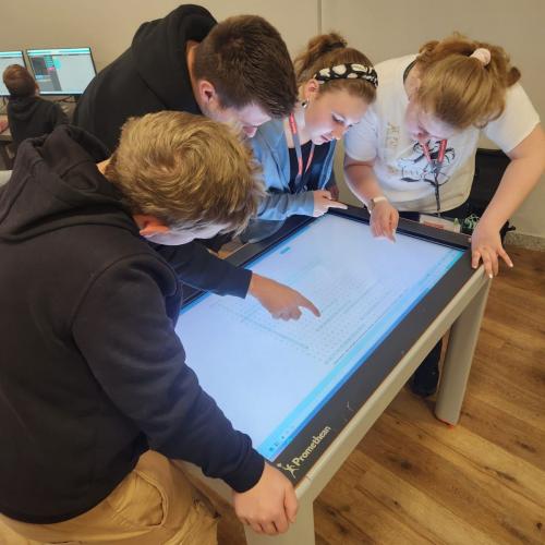 Schüler digitales Rätsel