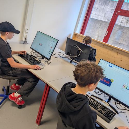 Schüler vor dem PC
