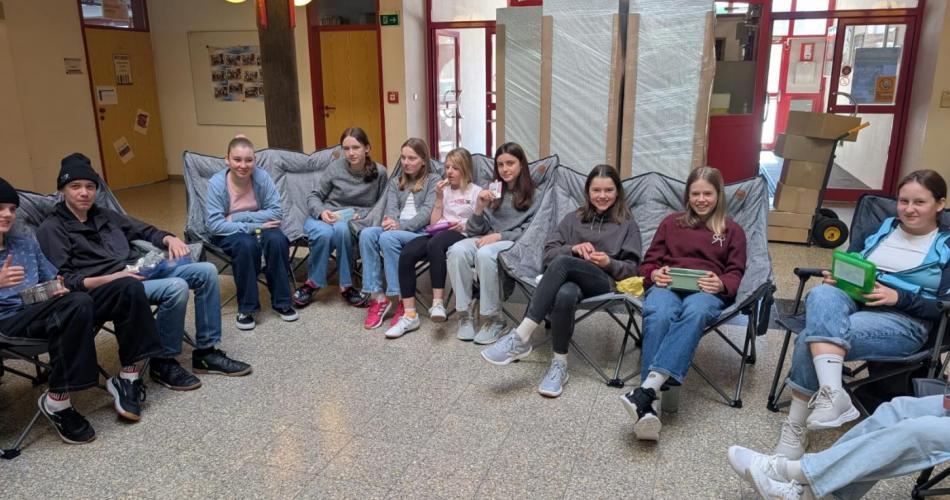 Schüler in der Aula